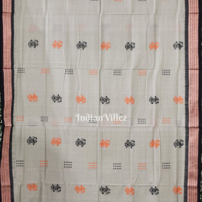 Grey Odisha Handloom Doll Bomkai Cotton Saree