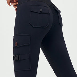 Free to Lead Cargo Fitness Leggings - Black