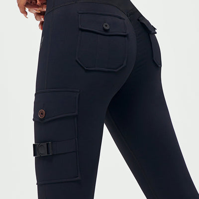 Free to Lead Cargo Fitness Leggings - Black