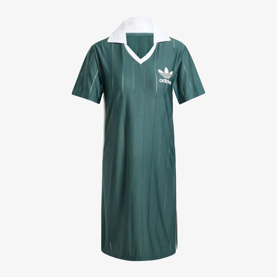 ADIDAS ORIGINALS | ADICOLOR 3-STRIPES PINSTRIPE DRESS { MINERAL GREEN