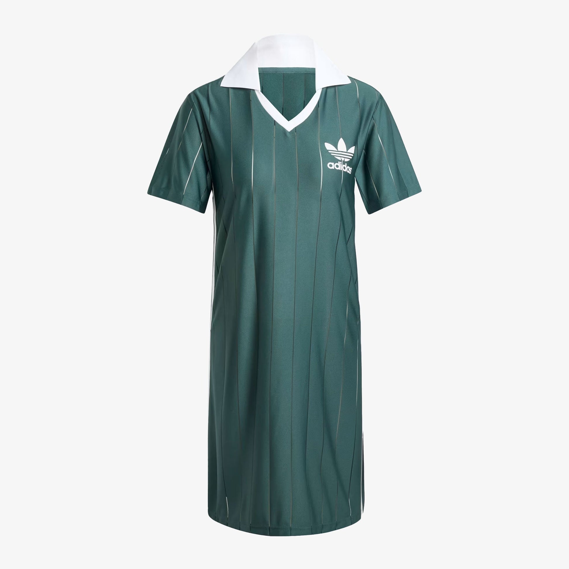 ADIDAS ORIGINALS | ADICOLOR 3-STRIPES PINSTRIPE DRESS { MINERAL GREEN