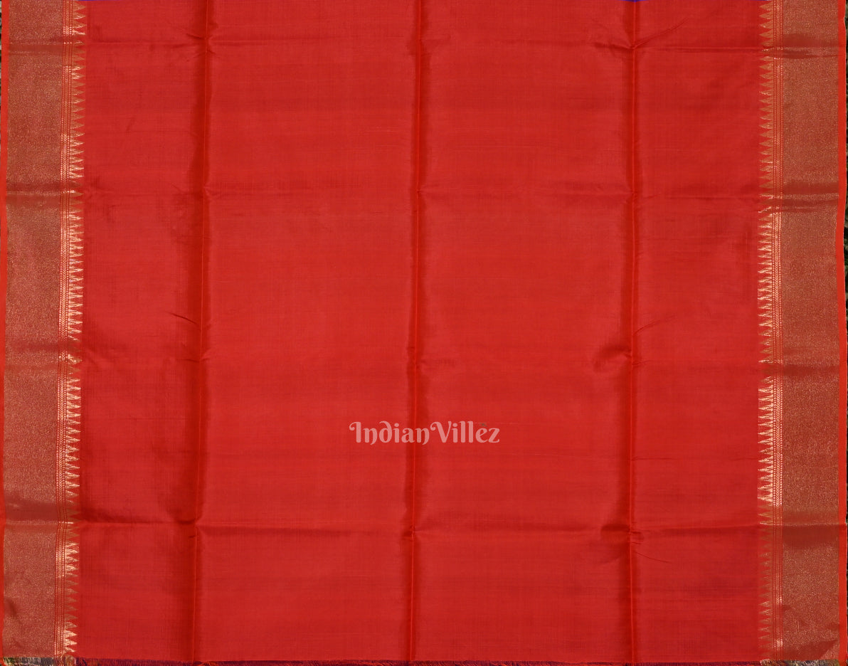 Purple Red Pure Bishnupuri Silk Saree