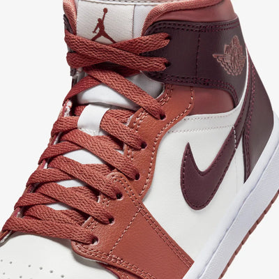 Jordan | AIR JORDAN 1 MID  { DUSTY PEACH/NIGHT MAROON-SAIL-WHITE