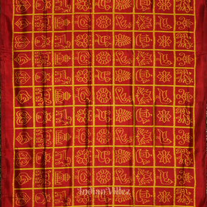 Maroon Nabakothi Contemporary Designer Silk Saree
