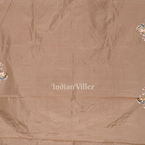 Natural Tussar Dancing Nartaki Theme Hand-Painted Pattachitra Saree