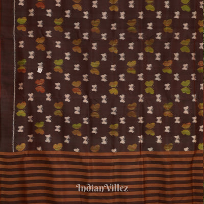 Maroon Dual Tone Butterfly Design Contemporary Silk Saree