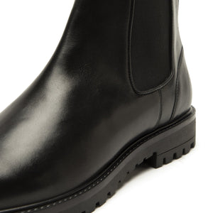 Rare Rabbit Men's Gum Black Classic Chelsea Boot