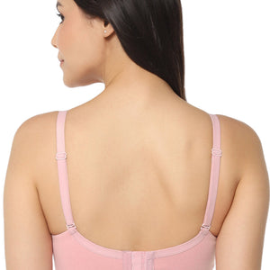 Signature Cotton Padded & Wirefree Bra - Pink Nectar