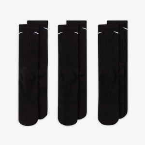 NIKE | EVERYDAY CUSHIONED TRAINING CREW SOCKS { BLACK/WHITE