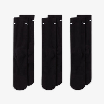 NIKE | EVERYDAY CUSHIONED TRAINING CREW SOCKS { BLACK/WHITE