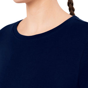 Essential Long Sleeve Round Neck T-Shirt - Midnight