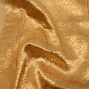 Golden Pure Organza Kora Banarasi Saree