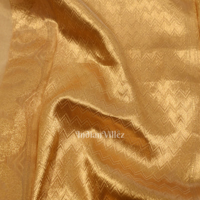 Golden Pure Organza Kora Banarasi Saree