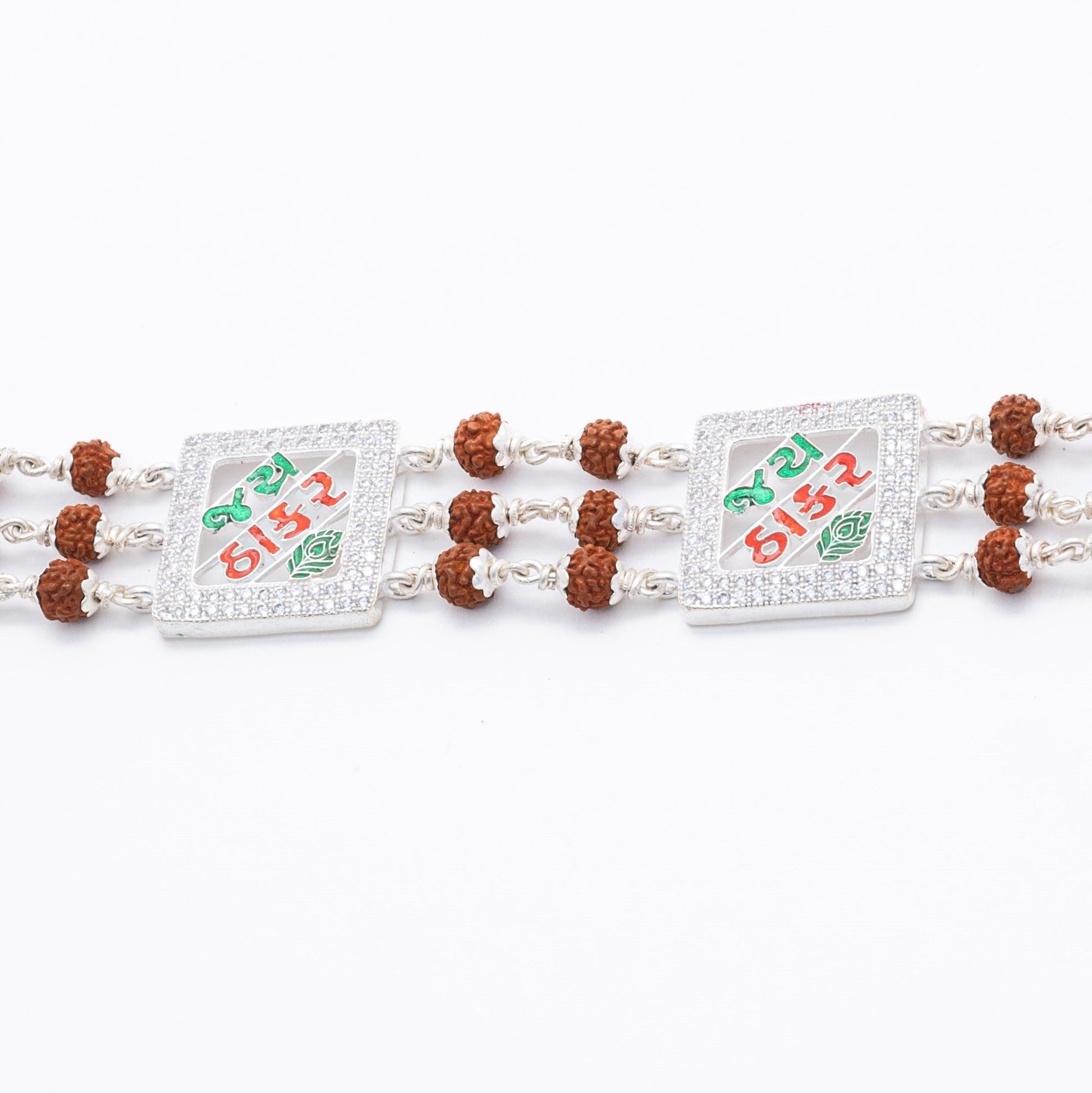 Rudraksha Silver Two Jay Thakar Brooch Bracelet