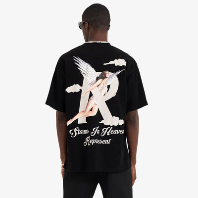 Represent | STORMS IN HEAVEN T-SHIRT  { BLACK