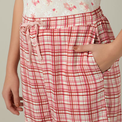 Sleep Shorts - Blush Rose Check Print
