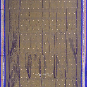 Golden Blue  Dongaria Border Bomkai Sambalpuri Silk saree