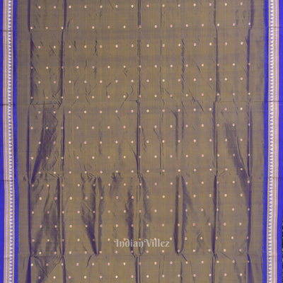 Golden Blue  Dongaria Border Bomkai Sambalpuri Silk saree