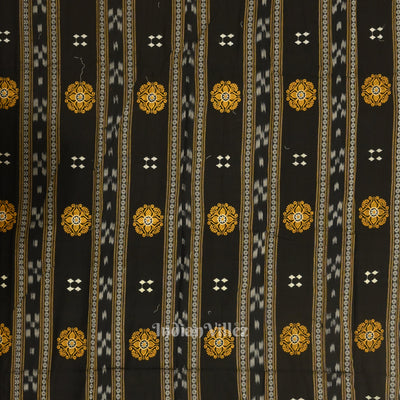 Black yellow Sambalpuri Bomkai Cotton Dress set with Dupatta