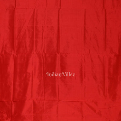 Peach Red Nabakothi Odisha Ikat Sambalpuri Silk Saree