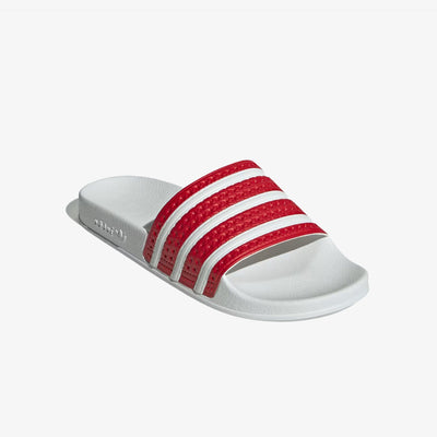 Adidas Originals | ADILETTE { BETTER SCARLET/WHITE
