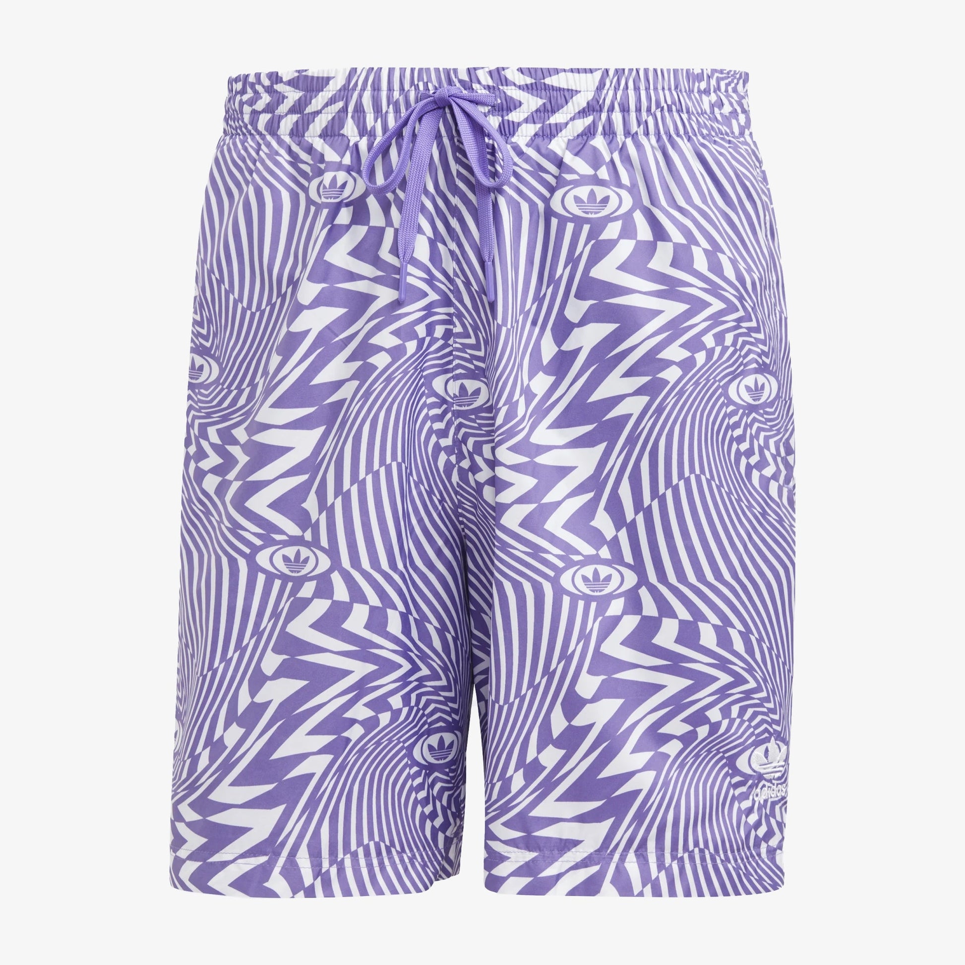 Adidas Originals | REKIVE ALLOVER PRINT SHORTS  { WHITE/PURPLE RUSH