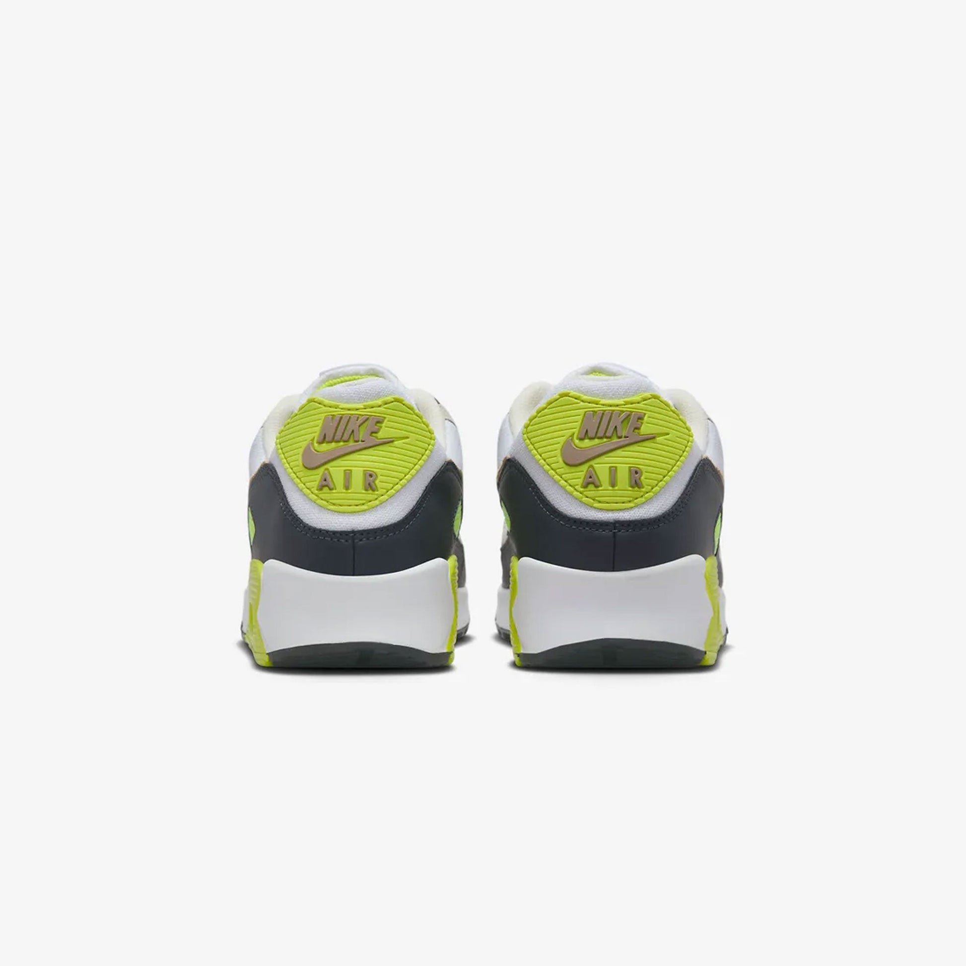 NIKE | AIR MAX 90 { WHITE/KHAKI-CYBER-DK SMOKE GREY