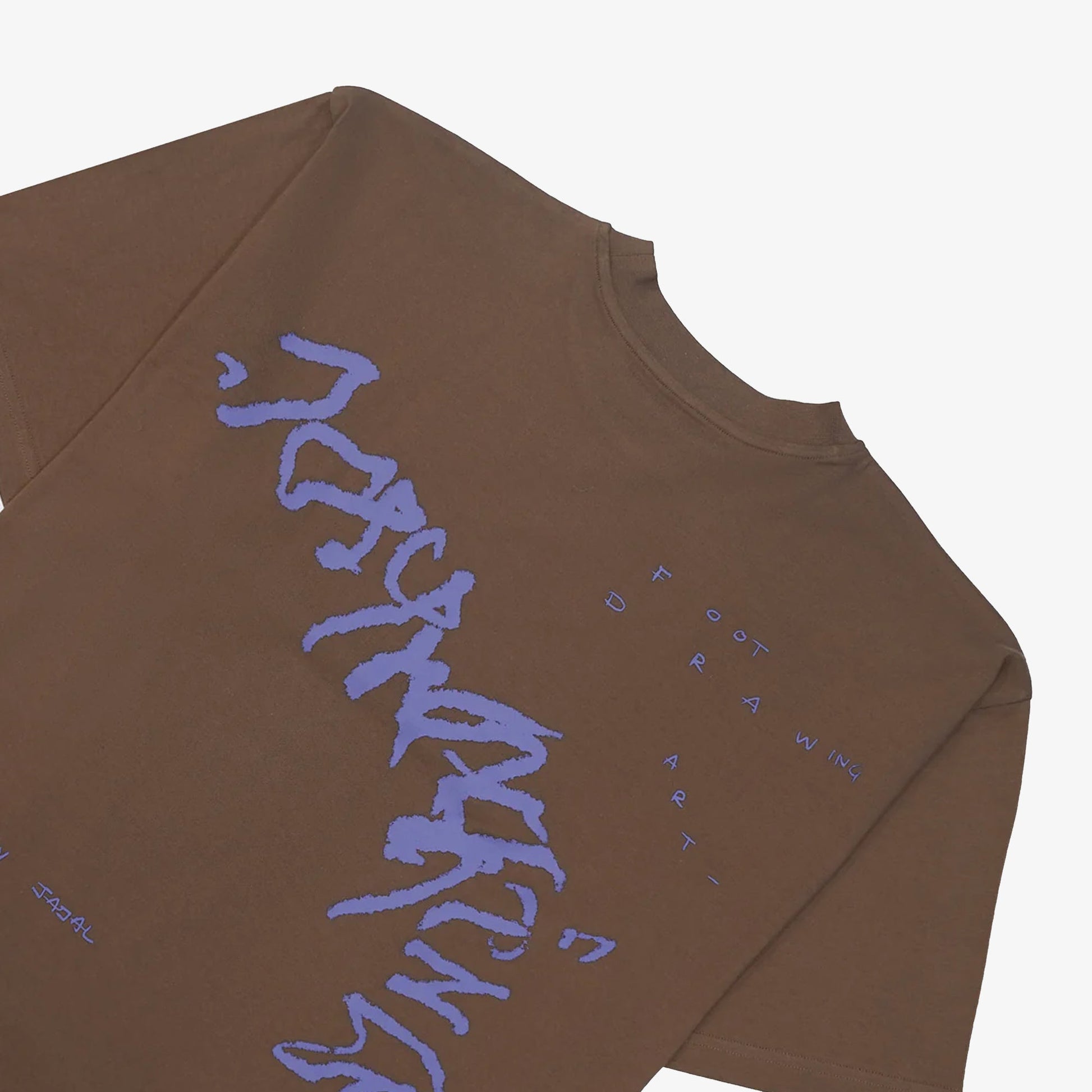 JAYWALKING | FOOT DRAWING T-SHIRT { BROWN