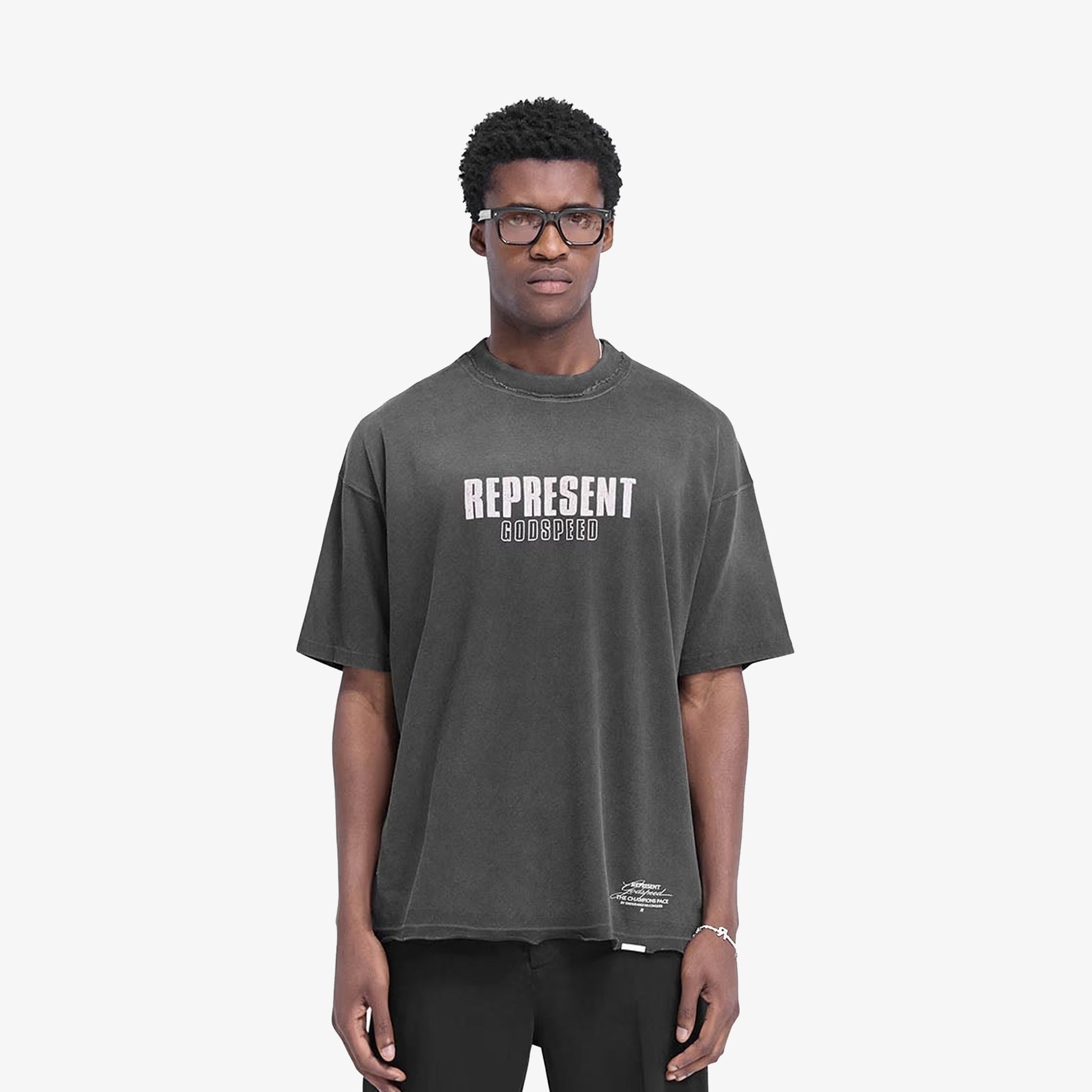 REPRESENT | GODSPEED T-SHIRT { AGED BLACK