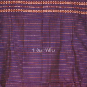 Orange Blue Phoda Kumbha Sambalpuri Cotton Tissue Saree
