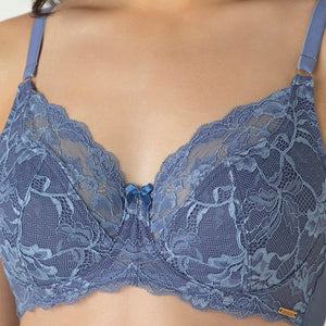 Luxe Support Non-Padded Wired Bra  - Moonlight Blue