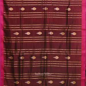 Coffee Rani Pink Banarasi Katan Silk Saree