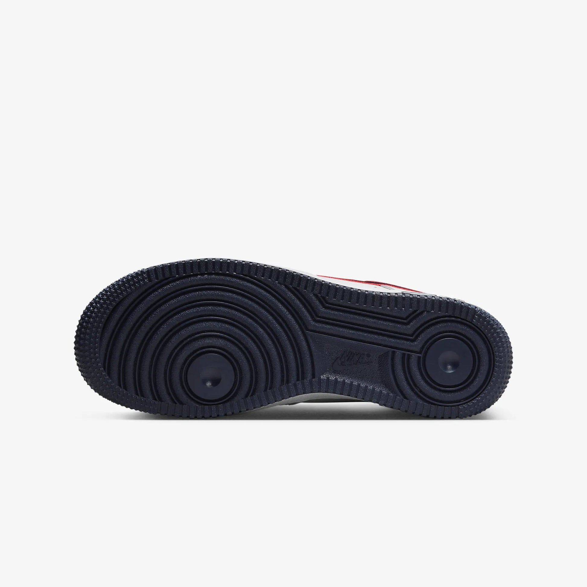 Nike | AIR FORCE 1 '07 { WHITE/OBSIDIAN-UNIVERSITY RED-WOLF GREY