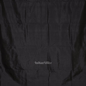 Black Tribal Jhoti Theme Contemporary Designer Silk Saree