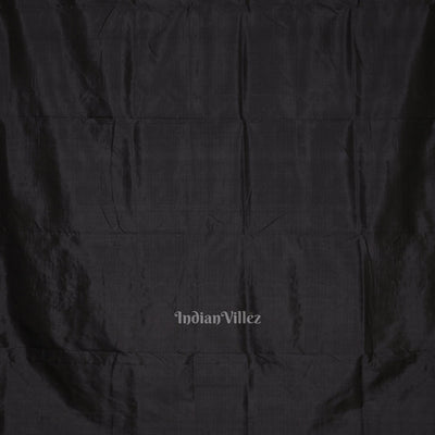 Black Tribal Jhoti Theme Contemporary Designer Silk Saree