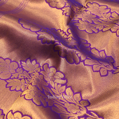 Blue With Golden Pure Kanjivaram Silk Saree