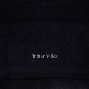 Faded Black Pasapali Theme Odisha Ikat Sambalpuri Pure Cotton Saree