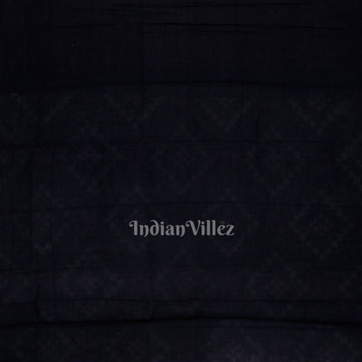 Faded Black Pasapali Theme Odisha Ikat Sambalpuri Pure Cotton Saree