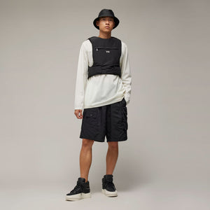 Y-3 | NYLON TWILL SHORTS { BLACK