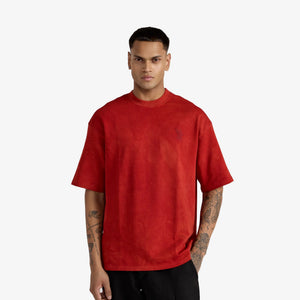 F A R A K | BASICS RED BAGRU T-SHIRT { RED