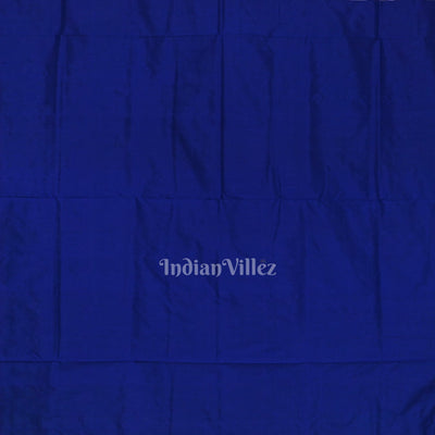 Parrot Green with Peacock Blue Odisha Ikat Sambalpuri Silk Saree