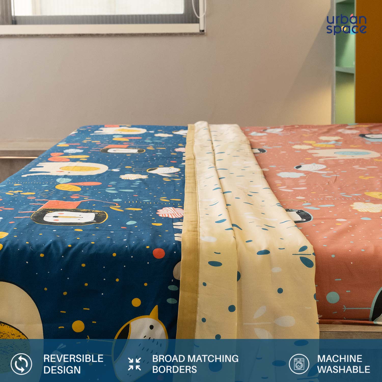 Cotton Bedsheet + AC Blanket Combo Pack - (Combo 24 - Lion King Terra + Lion King Terra)