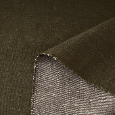 Green - 2/40 Twill Cotton Handspun Handloom Natural Dyed Plain Fabric 14