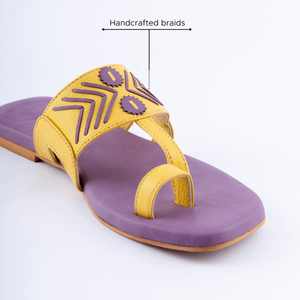 Thistle Yellow Kolha Flats