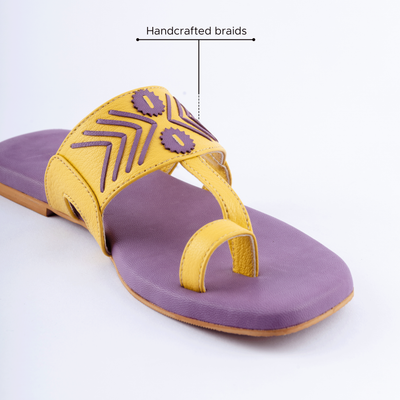 Thistle Yellow Kolha Flats