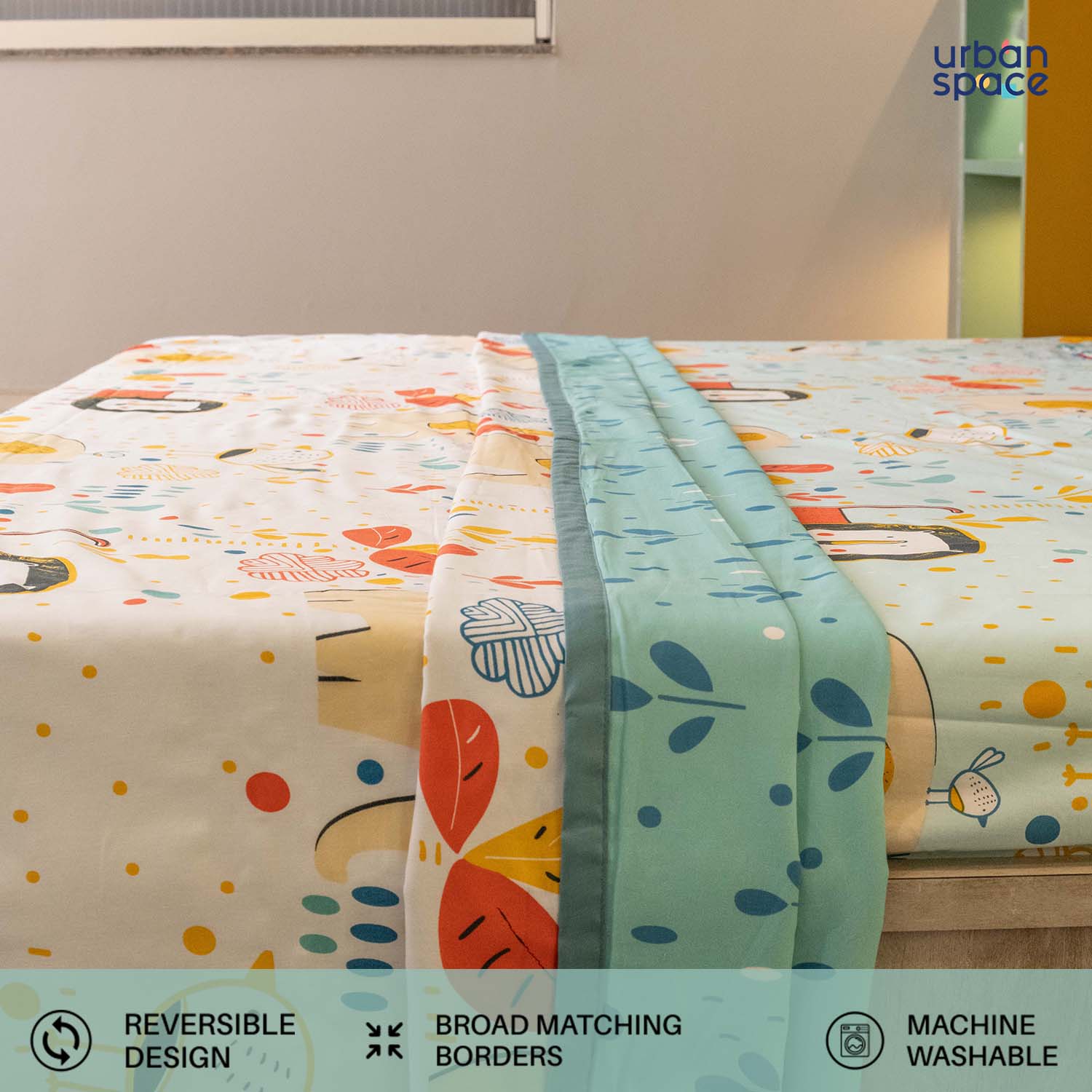 Cotton Bedsheet + AC Blanket Combo Pack - (Combo 25 - Lion King Sky Blue + Lion King Sky Blue)