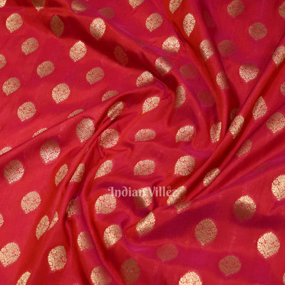 Exclusive Bridal Magenta Pink Soft Pure Mashru Satin Silk Banarasi Saree