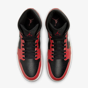 JORDAN | AIR JORDAN 1 MID { BLACK/WHITE-GYM RED