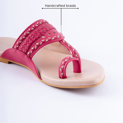 Sienna Pink Kolha Flats