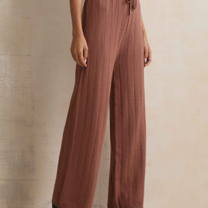 trueBrowns Peach Woollen Flared Pants